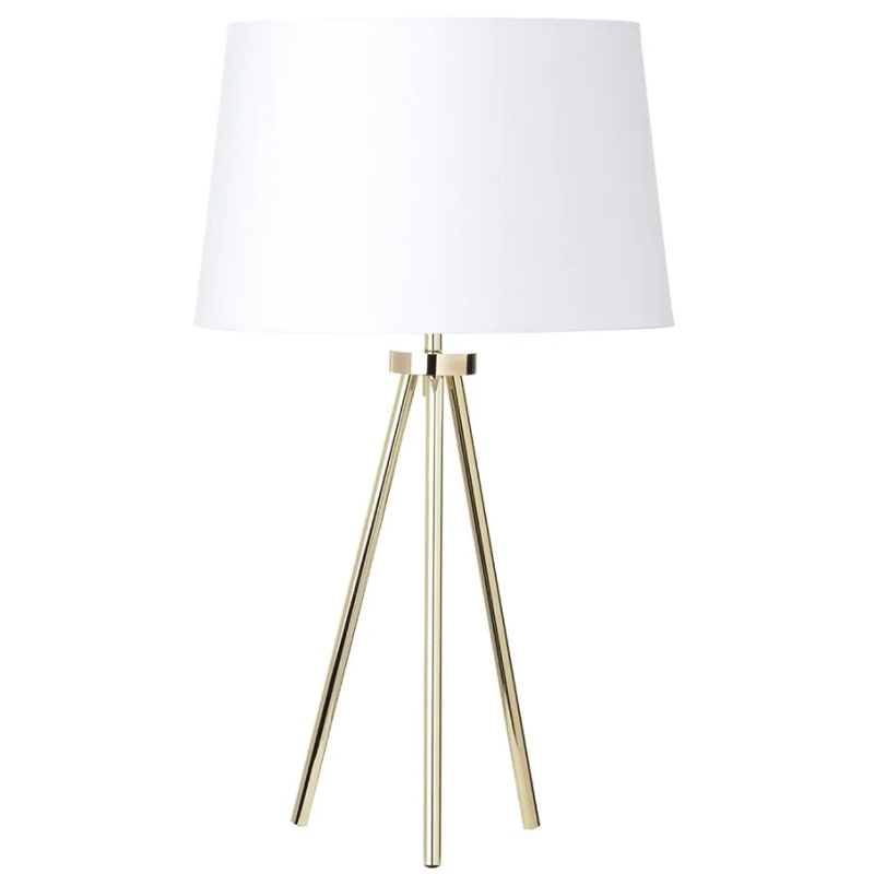 BHS Tristan Table Lamp - White Brass