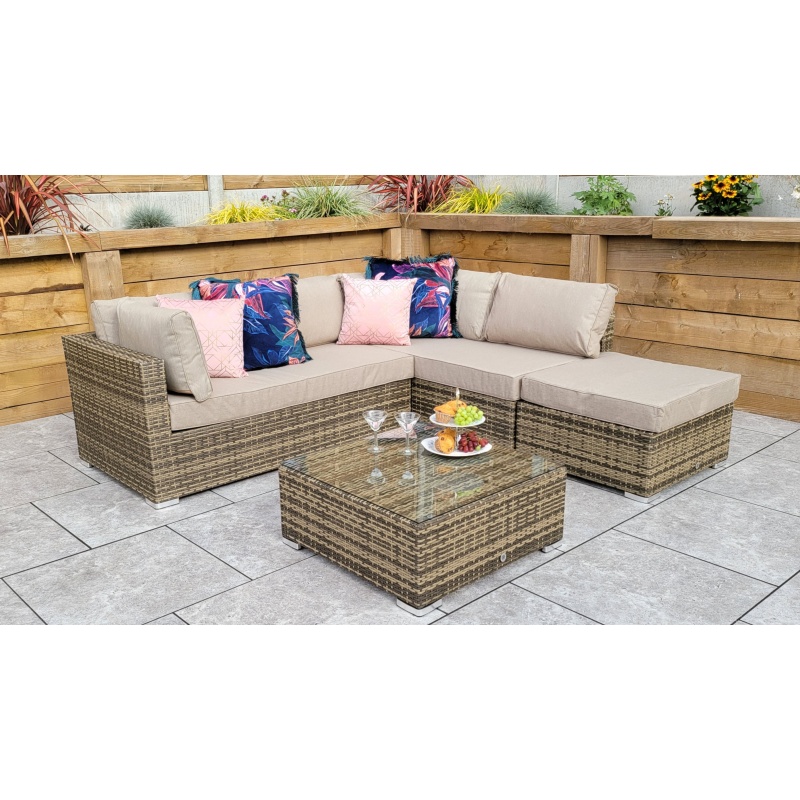 Signature Weave Savannah Corner Lounge Set - Natural