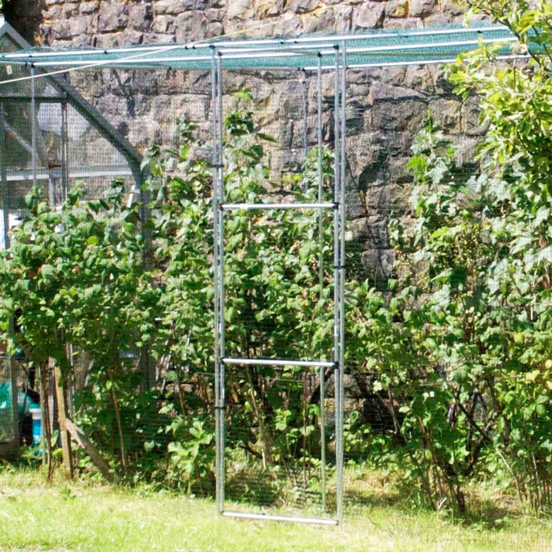 Main Frame Walk In Fruit Cage Starter Kit - 6ft X 12ft In Black/Silver