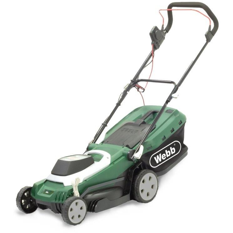 Webb WEER37RR Supreme 37cm (15inch) Electric Rotary Lawnmower with Rear Roller