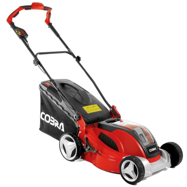 Cobra MX4140V Hand Propelled 41cm 16inch Lithium-ion 40V Cordless Lawnmower In Black/Red