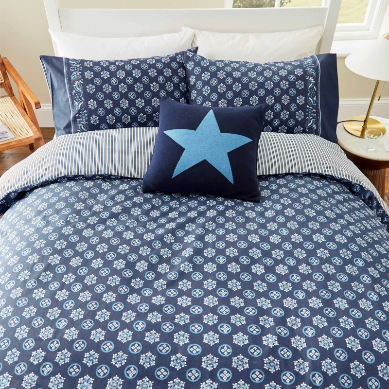 Helena Springfield Tobay Duvet Set - Cobalt Blue & Navy