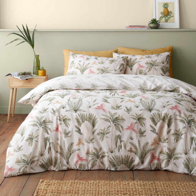 Catherine Lansfield Paradiso Palm Duvet Set - Natural