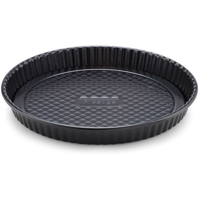 Black 'Inspire' Round Steel Non Stick Flan Tin Mould Pie Pan