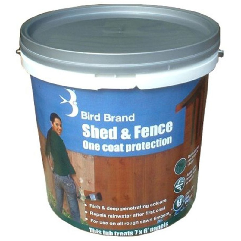 Bird Brand Shed and Fence One Coat Wood Preserver 5L - Autumn Gold