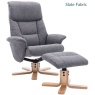 Downtown Mars Recliner Chair & Stool Set