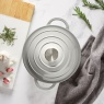 Simply Home Cast Iron 22cm Round Casserole - Grey