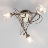 BHS Marianne Flush Ceiling 3 Light Antique Brass