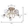 BHS Marianne Flush Ceiling 5 Light Antique Brass