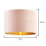 BHS Velvet Easyfit Shade Pink & Brass