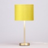 BHS Velvet Table Lamp Ochre & Brass