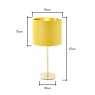 BHS Velvet Table Lamp Ochre & Brass