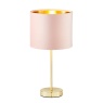 BHS Velvet Table Lamp Pink & Brass