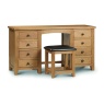 Julian Bowen Marlborough Oak Twin Pedestal Dressing Table