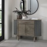 Markham Silver Grey Narrow Sideboard