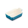 Le Creuset Heritage Deep Rectangular Dish 19cm Deep Teal