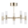 BHS Lois 10 Light Semi Flush Ceiling Light Brass