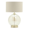 BHS Metro Clear Glass Sphere Table Lamps Lamp Satin Brass.