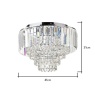 BHS Paladina Flush Ceiling Light Chrome