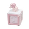 Elephant Letter Cube Money Box with Frame - Pink