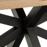 Heaven Dining Table - Oak Veneer With Matt Black Base