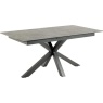 Heaven Extending Dining Table - Black Ceramic With Matt Black Base