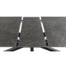 Heaven Extending Dining Table - Black Ceramic With Matt Black Base