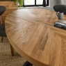 Winnipeg Rustic Oak Circular Dining Table