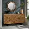 Winnipeg Rustic Oak Wide Sideboard