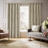 Hyperion Eros Chenille Jacquard Eyelet Curtains - Champagne Gold