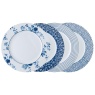 Laura Ashley Blueprint Mixed Set of 4 Dinner Plates