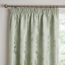 Curtina Bramford Jacquard Lined Tape Top Curtains - Green