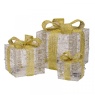 Smart Garden Silver Gilt Sparkly Faux Gift Boxes - Set of 3