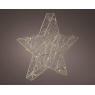 Kaemingk Micro LED 3D Wire Star Silver/Warm White