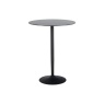 Malta Ceramic Round Bar Table - Matt Black