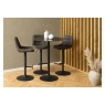 Malta Ceramic Round Bar Table - Matt Black