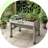 VegTrug Small Classic Raised Planter - Grey Wash Wood