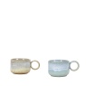 Downtown Hug Mugs Set of 2 - Blue Tones