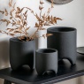 Downtown Jax Small Textured Planter - Black