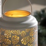 Downtown Pinecone LED Lantern Small - White