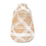 Tarka Reactive Large Vase - Brown/White