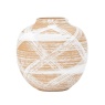 Tarka Reactive Small Vase - Brown/White