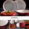 Barbary & Oak Foundry 4 Piece Pasta Bowl Set Red