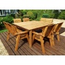 Charles Taylor Charles Taylor 8 Seater Square Table, Bench & Chair Set with Cushions, Parasol & Base