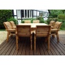 Charles Taylor Charles Taylor 8 Seater Square Table & Chair Set with Cushions, Parasol & Base