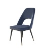 HND Sophie Black/Gold Dining Chair - Velvet Seat