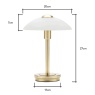 BHS BHS Archie Touch Sensitive Lamp - Satin Brass/Alabaster