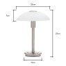 BHS BHS Archie Touch Sensitive Lamp - Satin Nickel/Alabaster