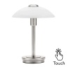 BHS BHS Archie Touch Sensitive Lamp - Satin Nickel/Alabaster