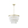 BHS BHS Aubrey 5 Light Ceiling Pendant Light - Brass/Frosted Glass